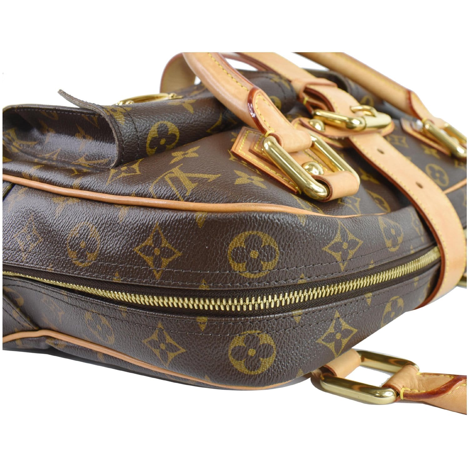 Manhattan cloth handbag Louis Vuitton Brown in Cloth - 36518342