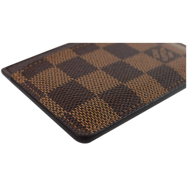 Louis Vuitton Card Holder Damier Ebene Canvas Brown - men