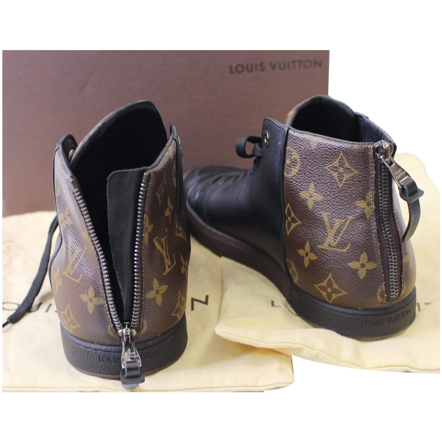 Louis Vuitton, Shoes, Lightly Worn Loui Vuitton High Top Sneaker Gold
