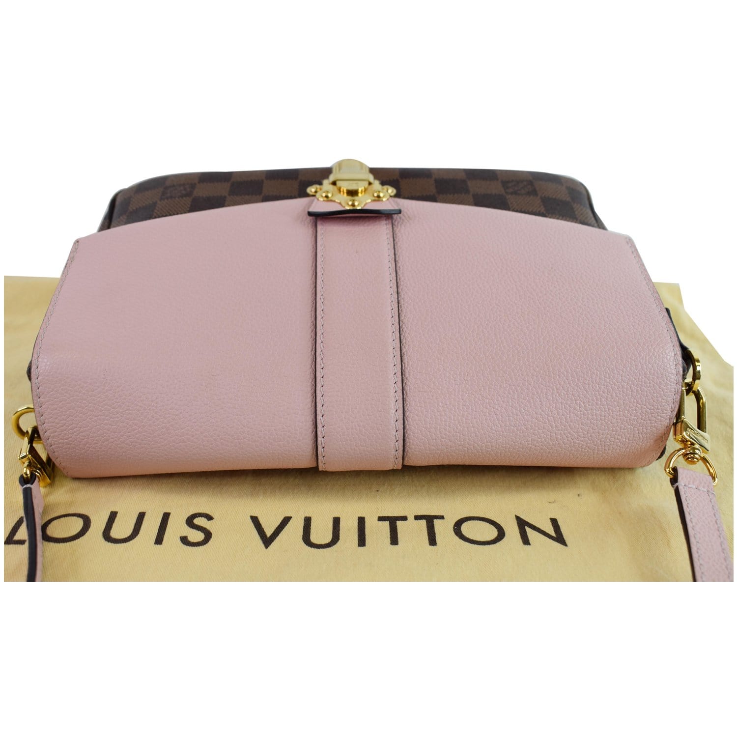 Authentic Louis Vuitton Damier Ebene Pink Clapton Cross Body Bag