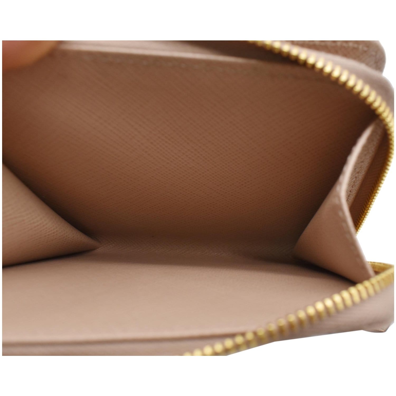 Prada Beige Saffiano Leather Zip Around Gold Logo Wallets — Labels