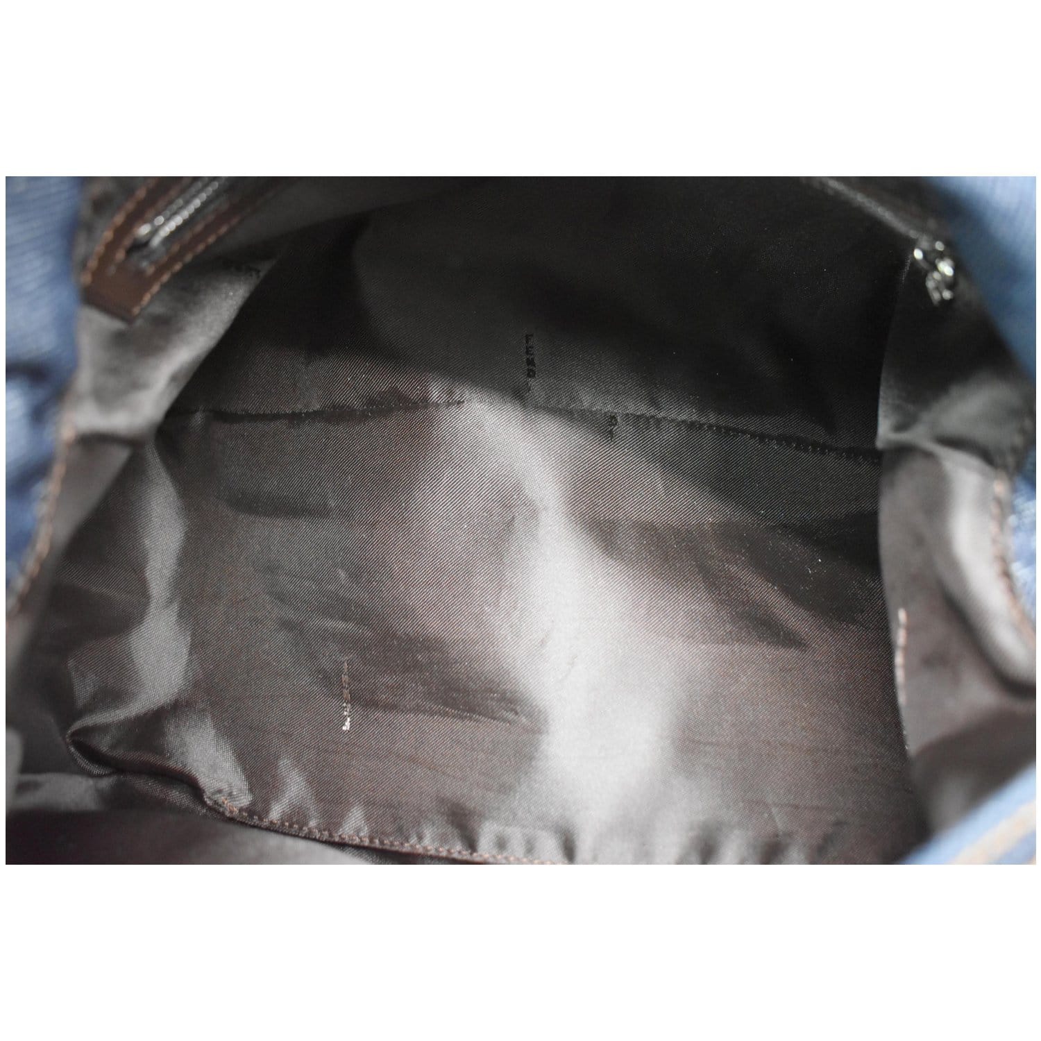 Brand New Fendi Baguette Re-Edition bag in blue denim 8BR793