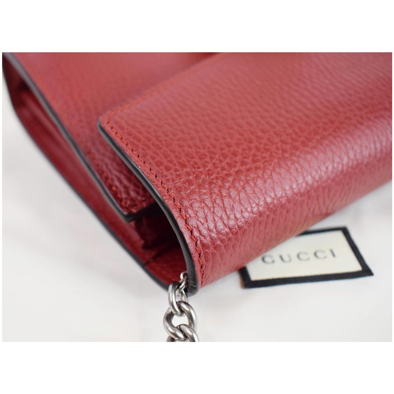 Gucci Dionysus Mini Wallet on Chain Bag WOC Red Leather