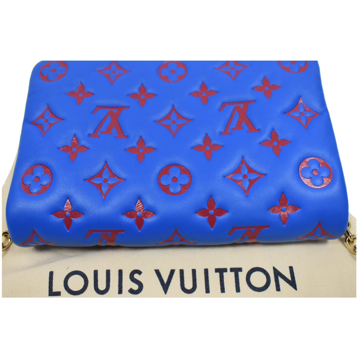 Coussin leather handbag Louis Vuitton Blue in Leather - 25277345
