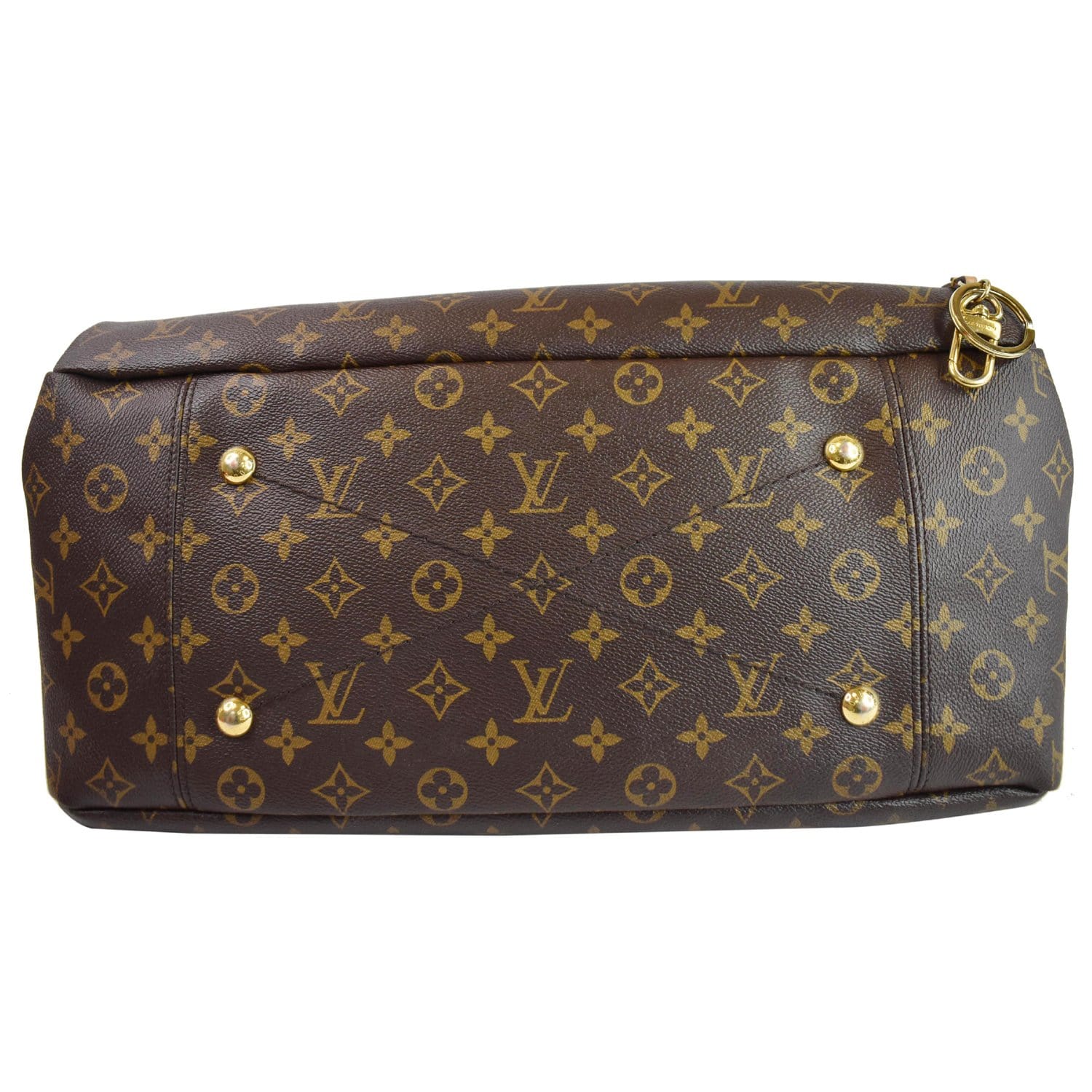 Louis Vuitton Brown Monogram Canvas And Metallic Gold Leather