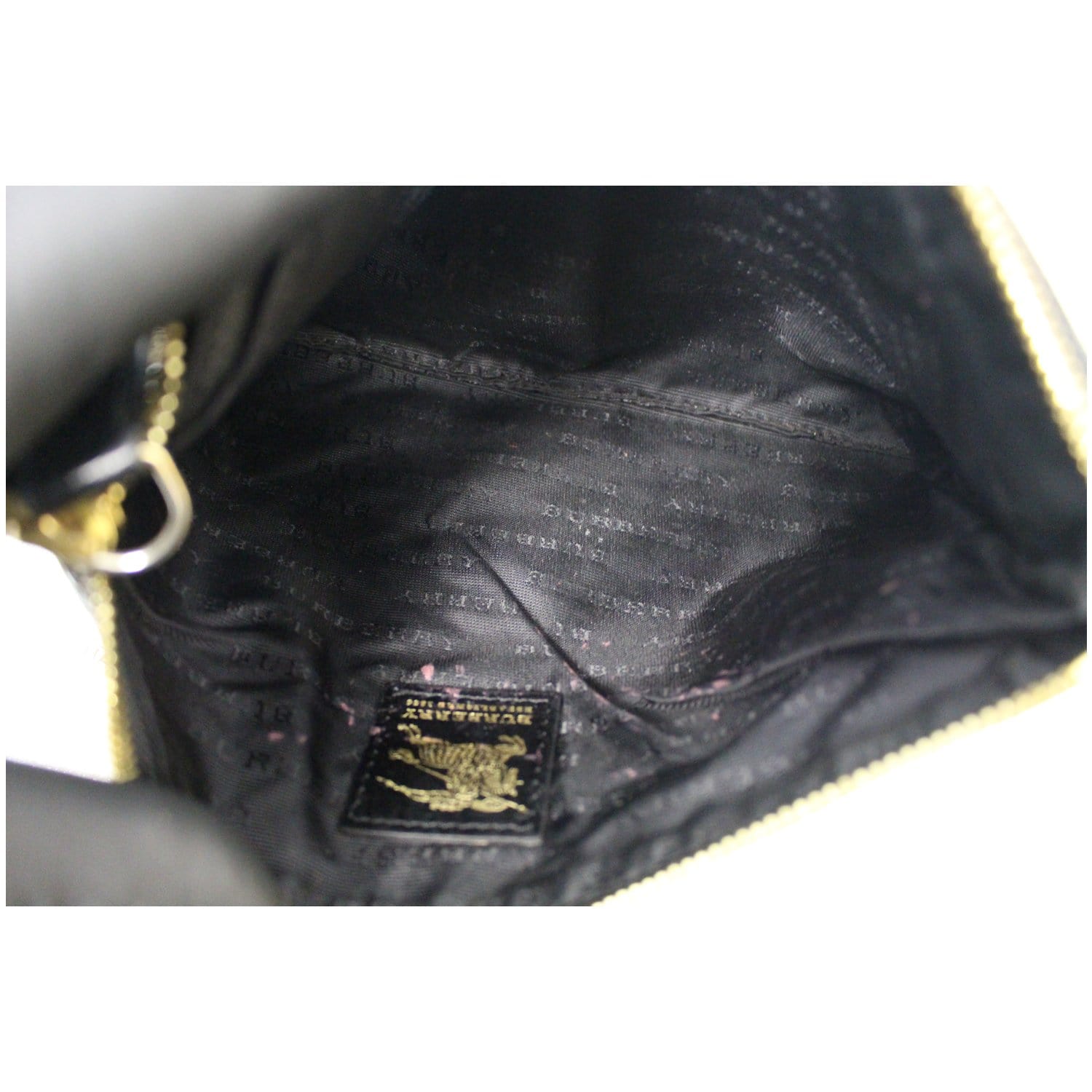 BURBERRY Nova Check Accessory Pouch PVC Leather Beige Black Auth 49274  ref.1013448 - Joli Closet