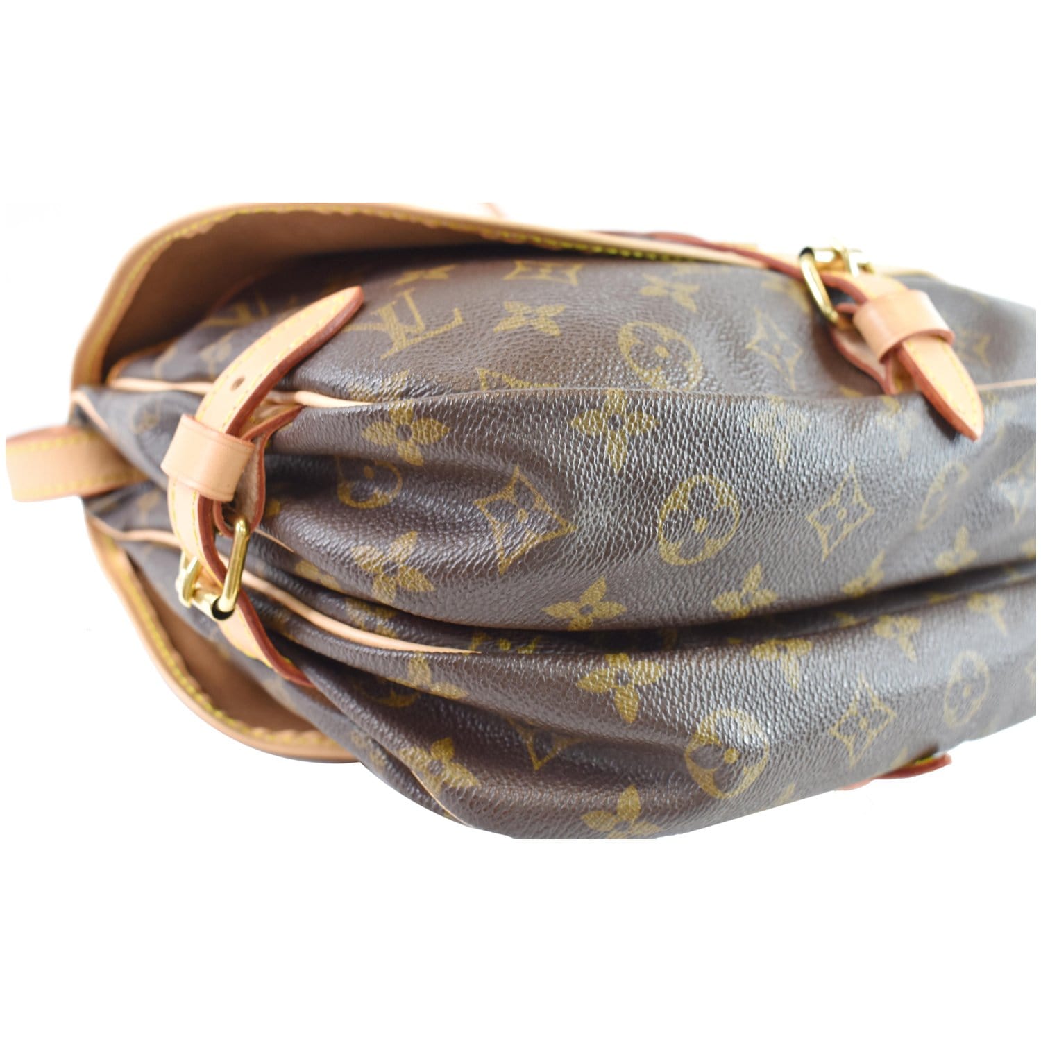 Louis Vuitton Monogram Alma Leather Fabric Brown Handbag 786