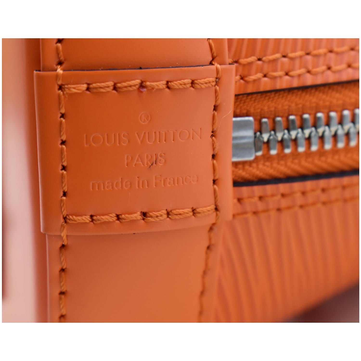 Louis Vuitton Orange Minnesota Epi Leather Alma BB w/ Jacquard Strap -  Yoogi's Closet