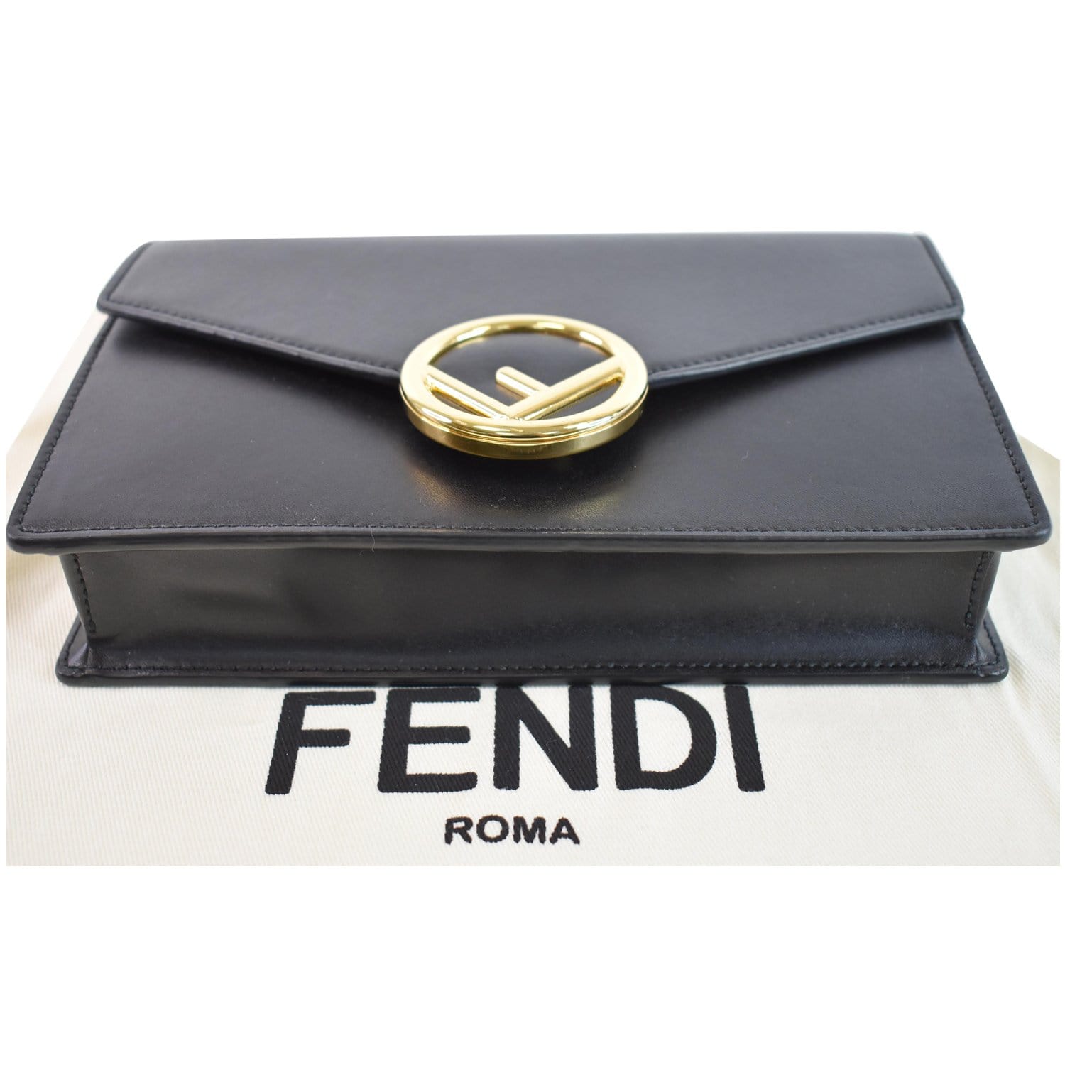 Fendi Ff Wallet On Chain in Black