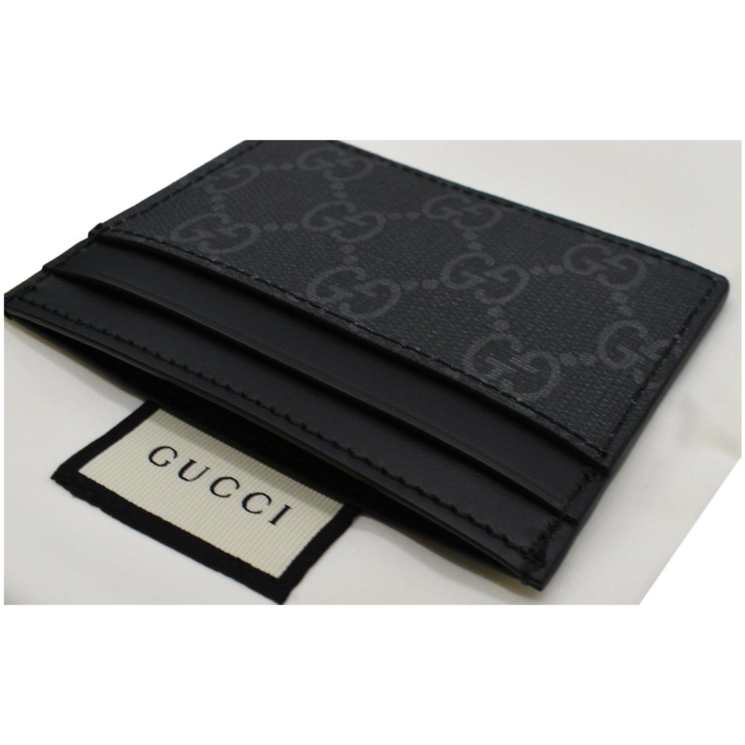 Gucci GG Supreme Card Case - Black