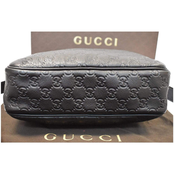 GUCCI Guccissima Leather Messenger Bag Black 201448