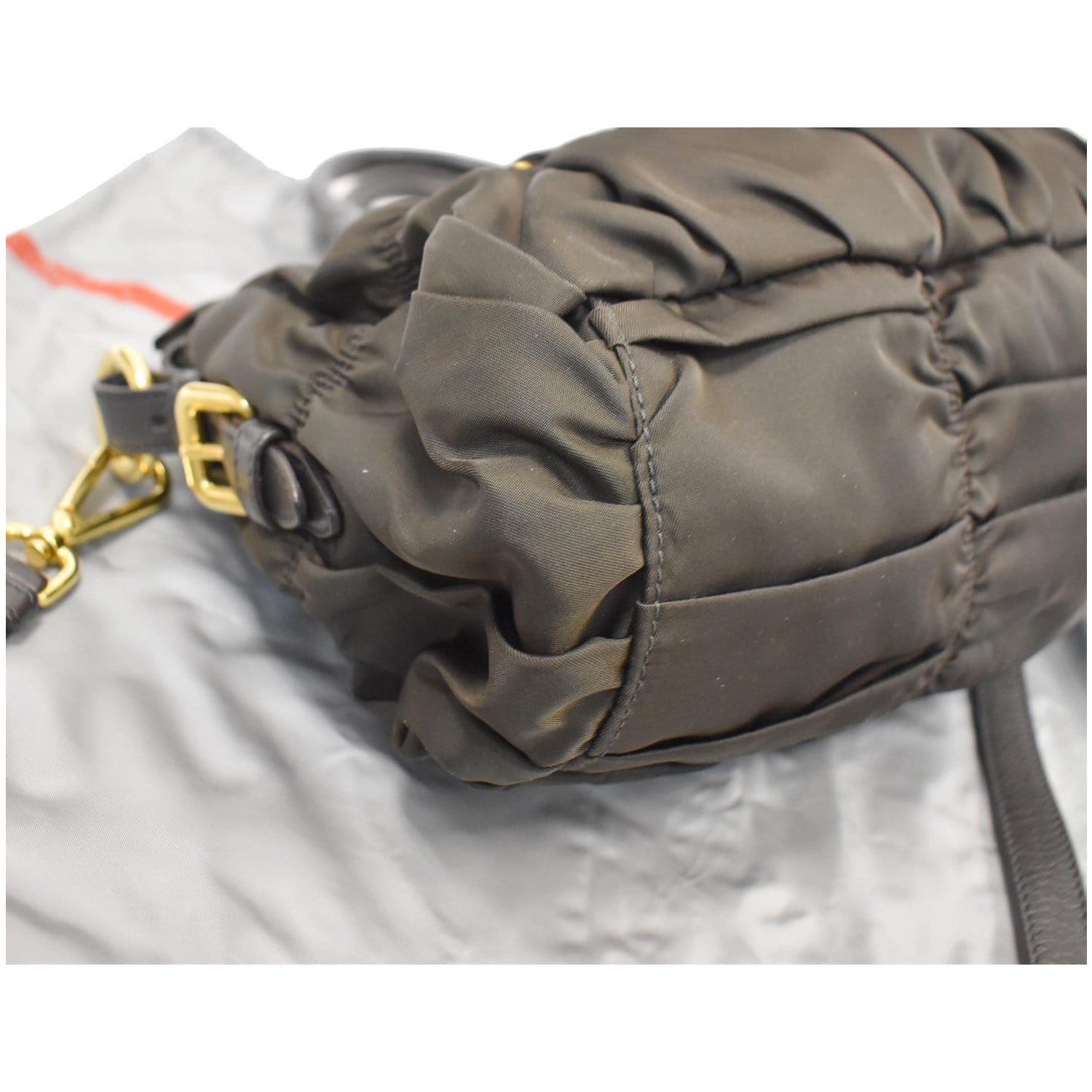 PRADA Tessuto Nylon Gaufre Shoulder Bag Begonia 550442