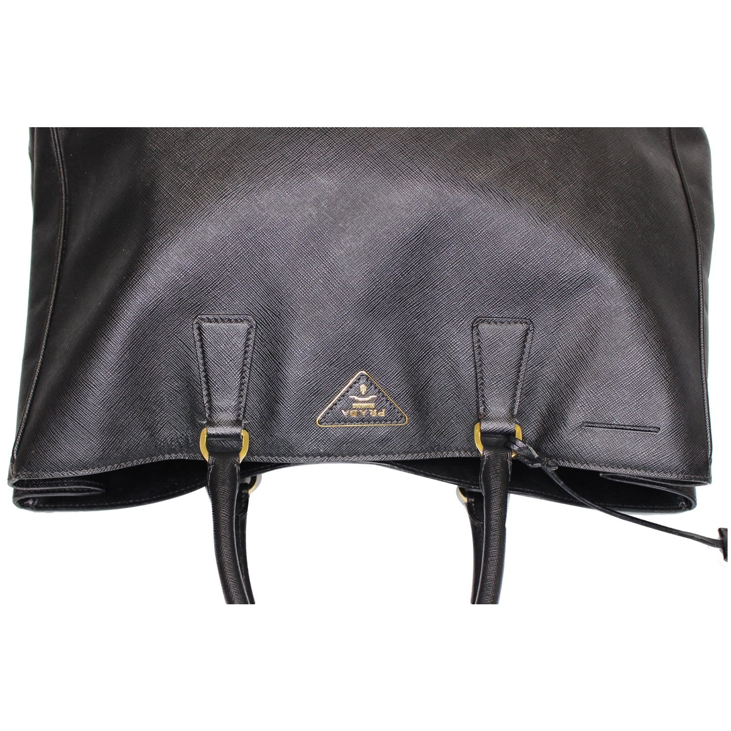 Black Large Saffiano Leather Handbag