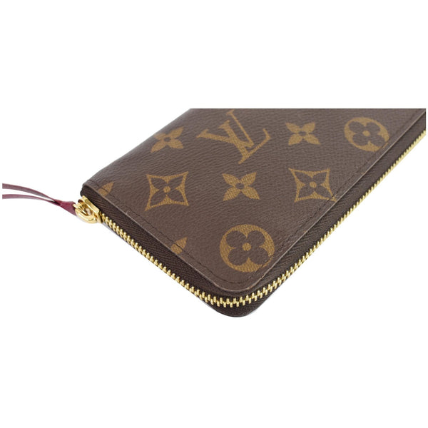 LOUIS VUITTON Clemence Monogram Canvas Zippy Wallet Brown