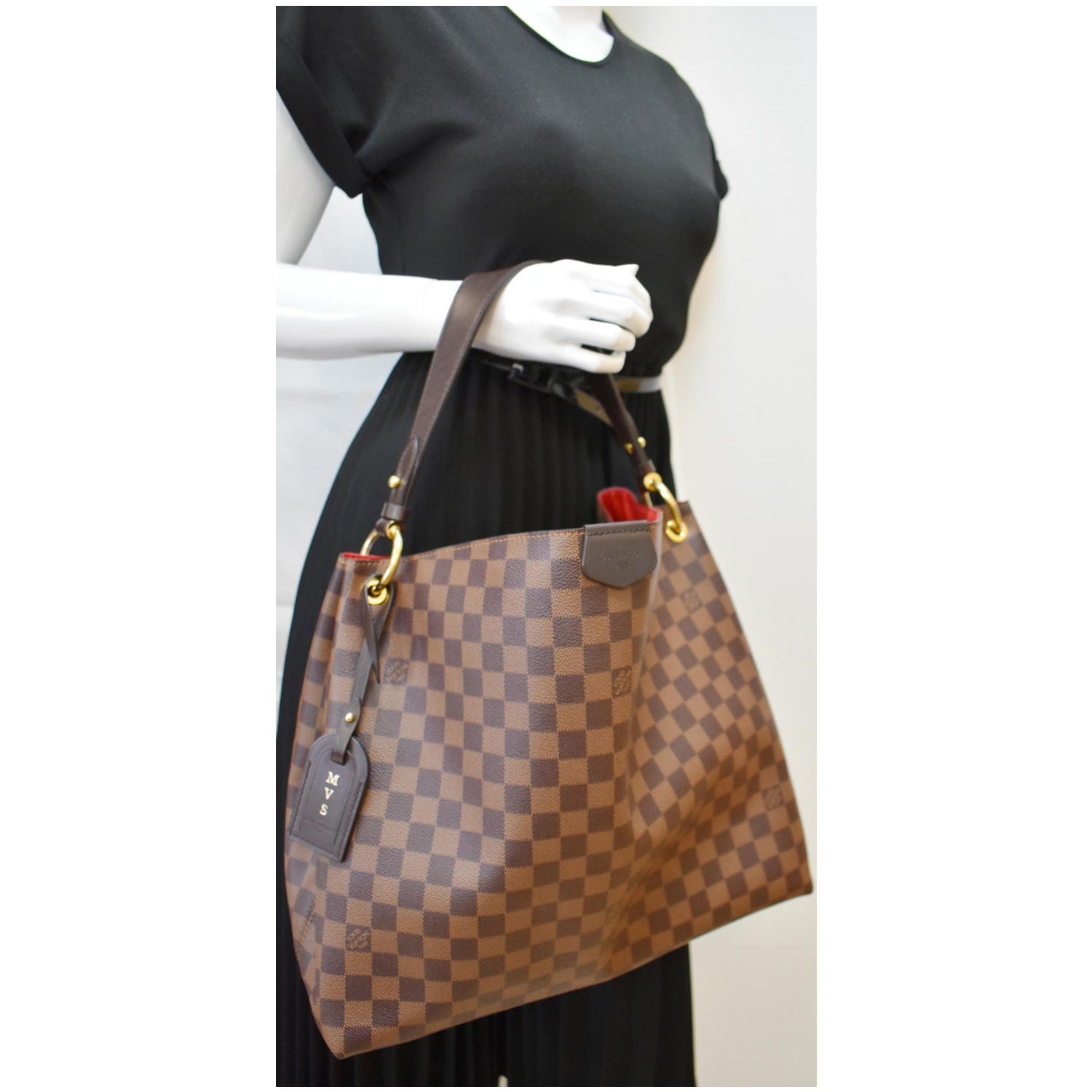 Louis Vuitton Graceful Mm Damier Ebene Canvas Hobo Bag - Ideal Luxury