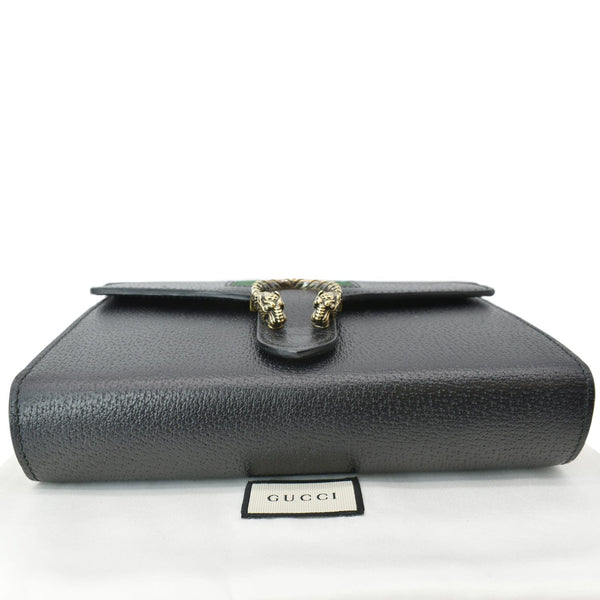 GUCCI Dionysus Mini Web Leather Chain Wallet Black 481377