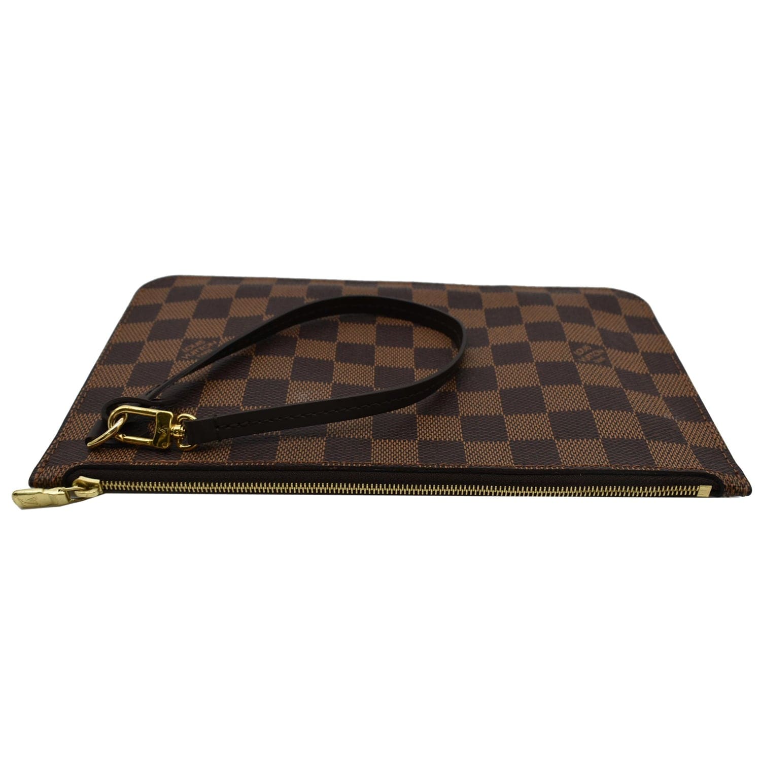 Louis Vuitton Damier Ebene Neverfull Pochette Clutch Pouch 2014 For Sale at  1stDibs