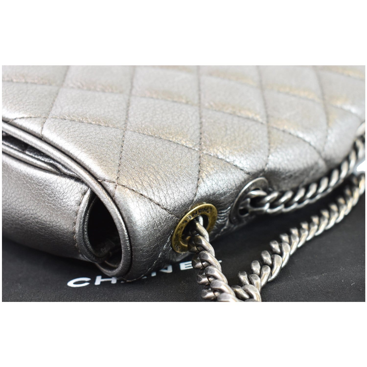 Silver Hardware Flap-Top Messenger Bag