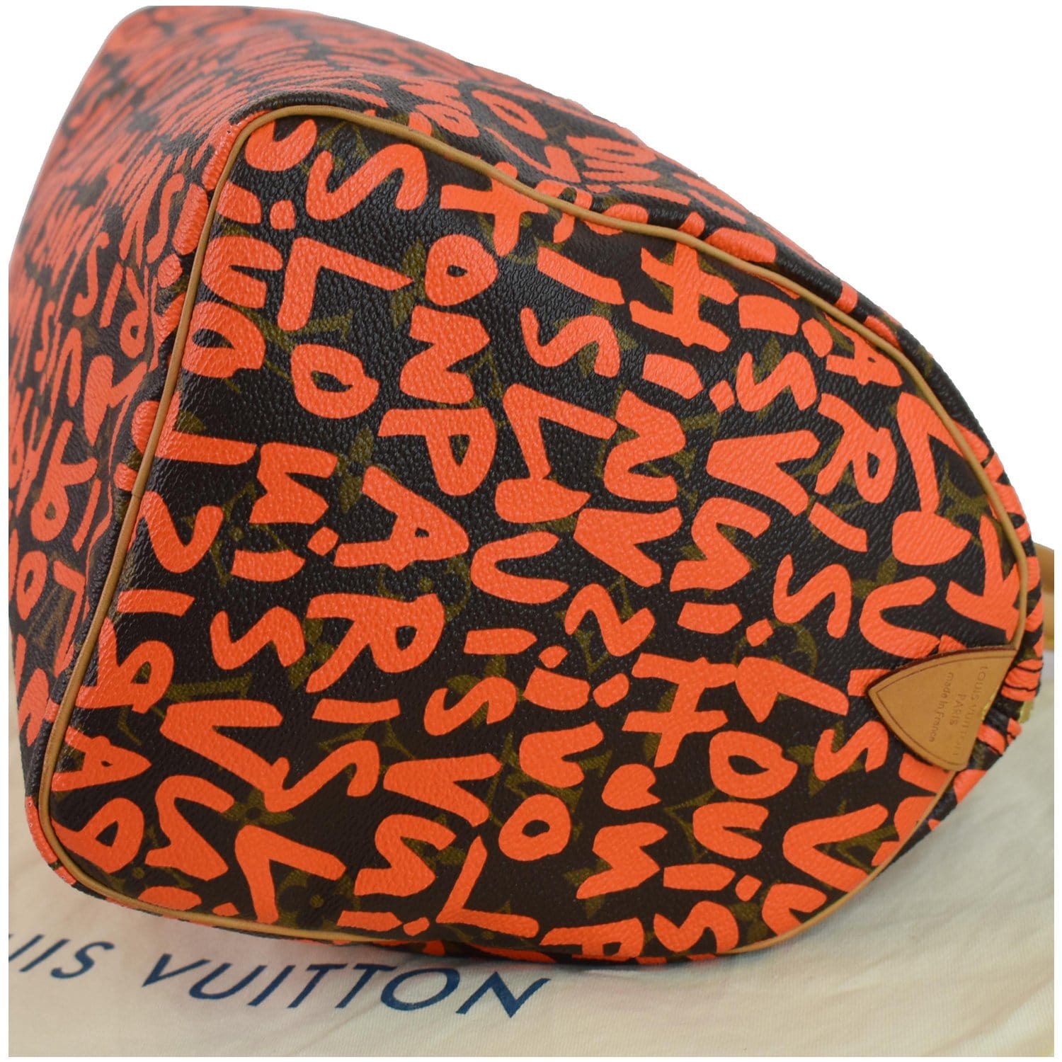LOUIS VUITTON Monogram Graffiti Speedy 30 Orange 1262602