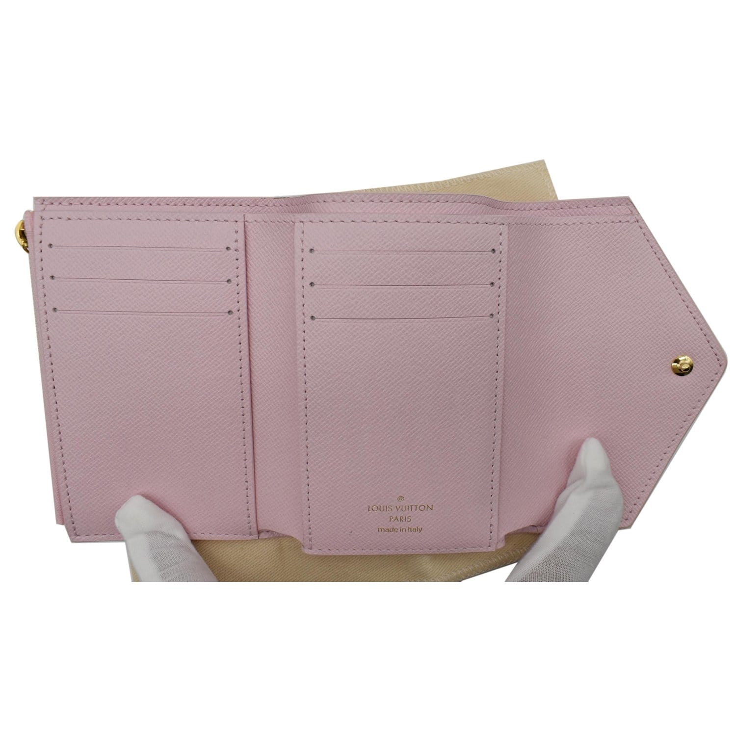 Louis Vuitton - Authenticated Victorine Wallet - Cotton Pink Plain for Women, Good Condition