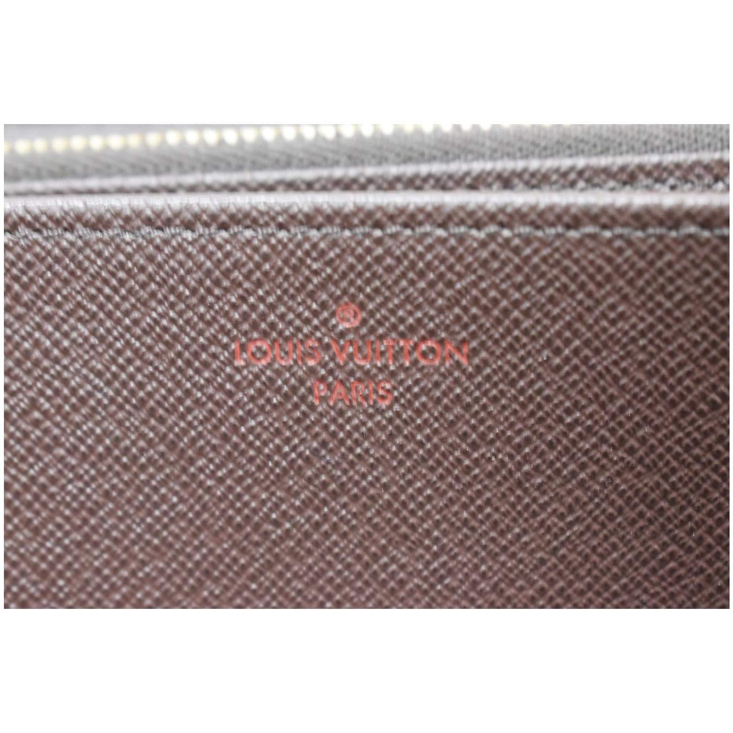 LOUIS VUITTON Long Bifold Zippy Wallet Purse Damier Ebene Brown N60015  05MY670