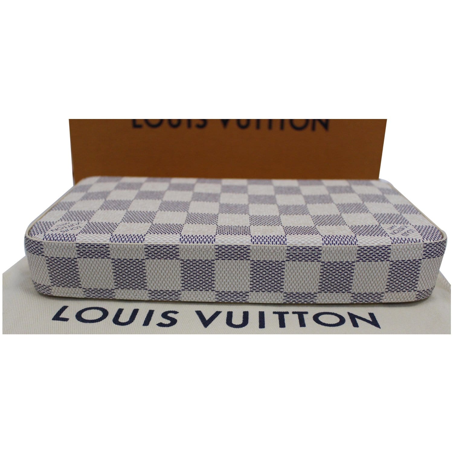 Louis Vuitton Gebrauchte Azur Pochette Felicie Canvas in Weiß