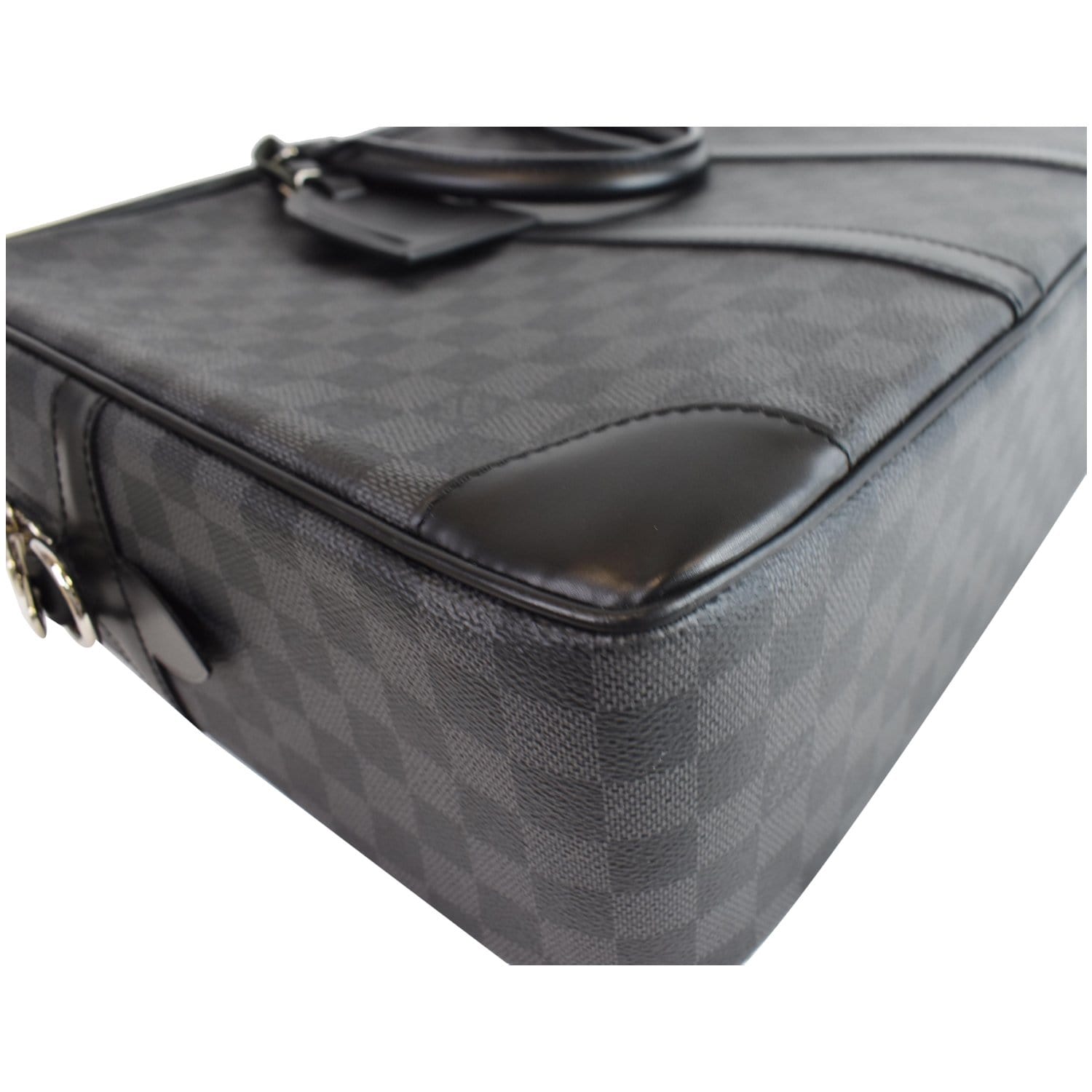 Louis+Vuitton+Porte-Documents+Voyage+Briefcase+Black+Leather for