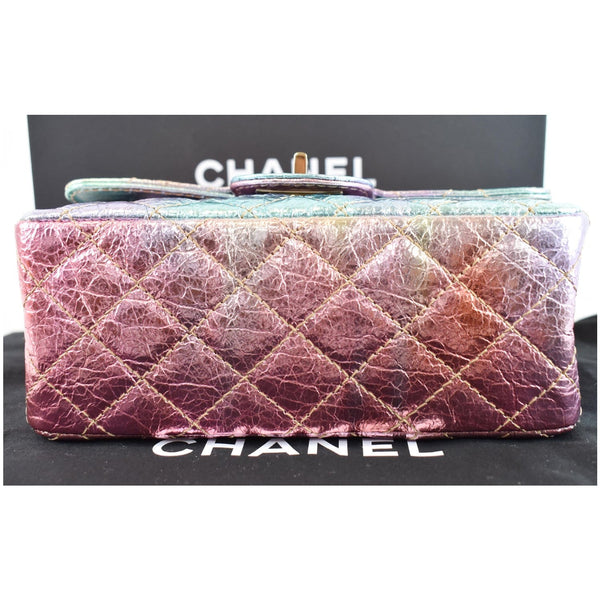 CHANEL Mini Reissue 2.55 Flap Rainbow Metallic Quilted Shoulder Bag Multicolor