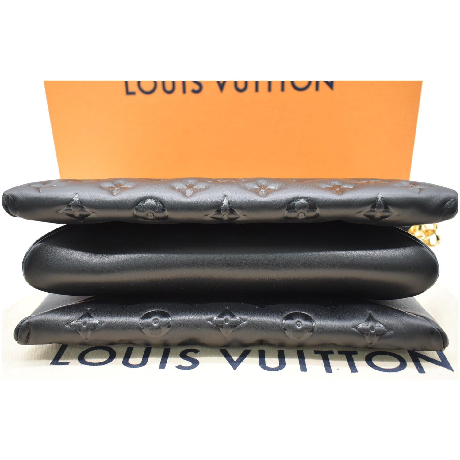 Louis Vuitton M21260 Coussin PM Monogram-Embossed Lambskin Black