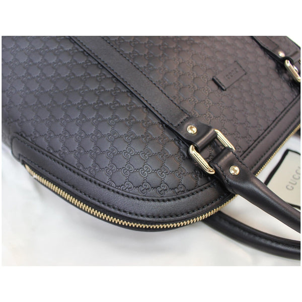 GUCCI Dome Medium Microguccissima Leather Shoulder Bag Black 449663