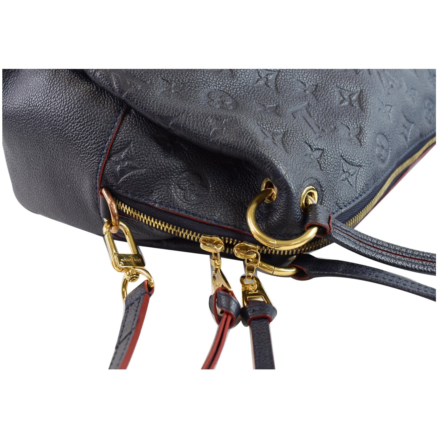 Louis Vuitton Ponthieu Handbag Monogram Empreinte Leather PM Blue 2302491