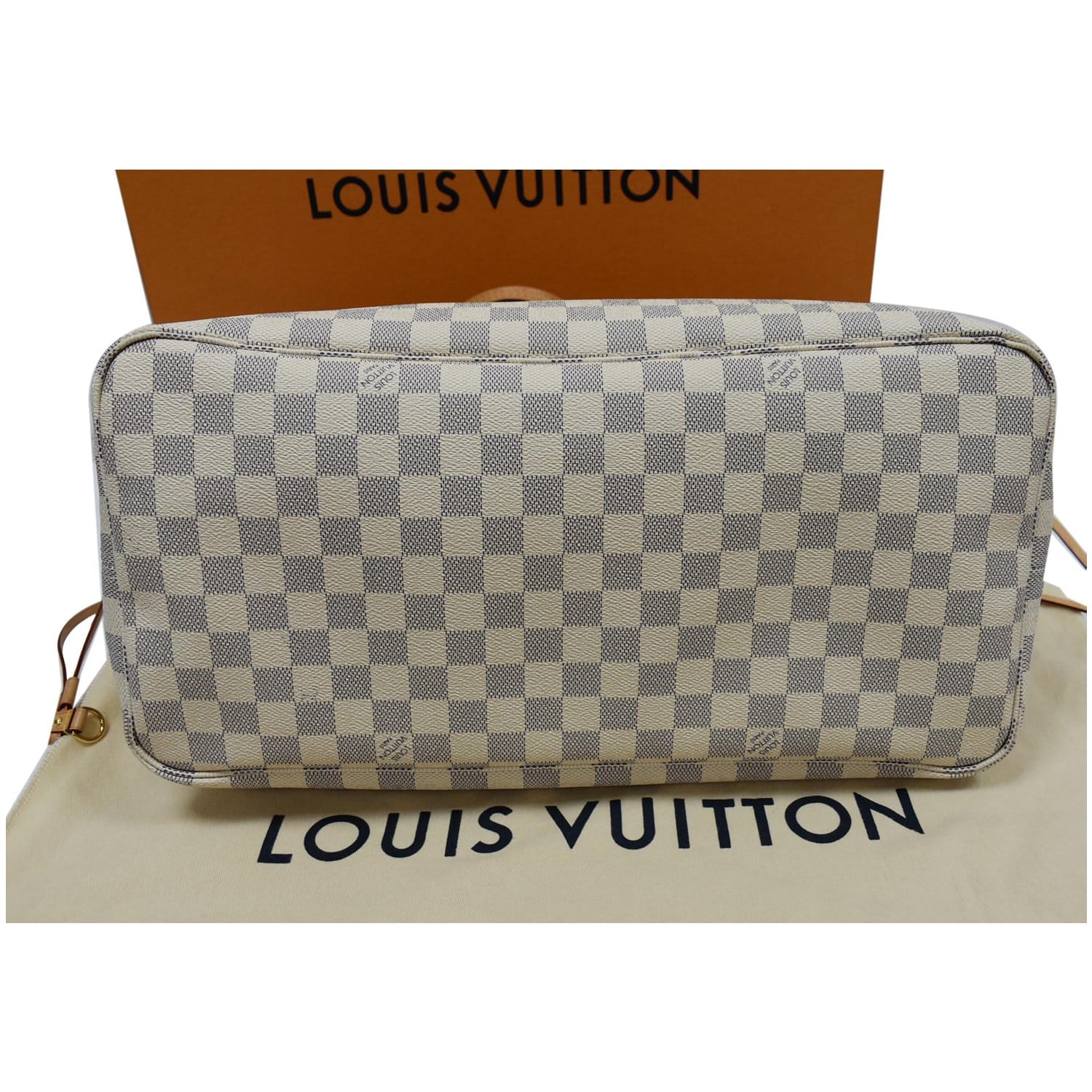 LOUIS VUITTON Neverfull GM Damier Azur White Canvas Shoulder Tote Bag  N41360 Pre owned Cloth ref.674034 - Joli Closet