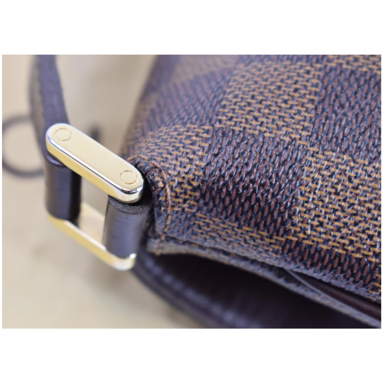 Brown Louis Vuitton Damier Ebene Musette Tango Short Strap Shoulder Bag, AmaflightschoolShops Revival