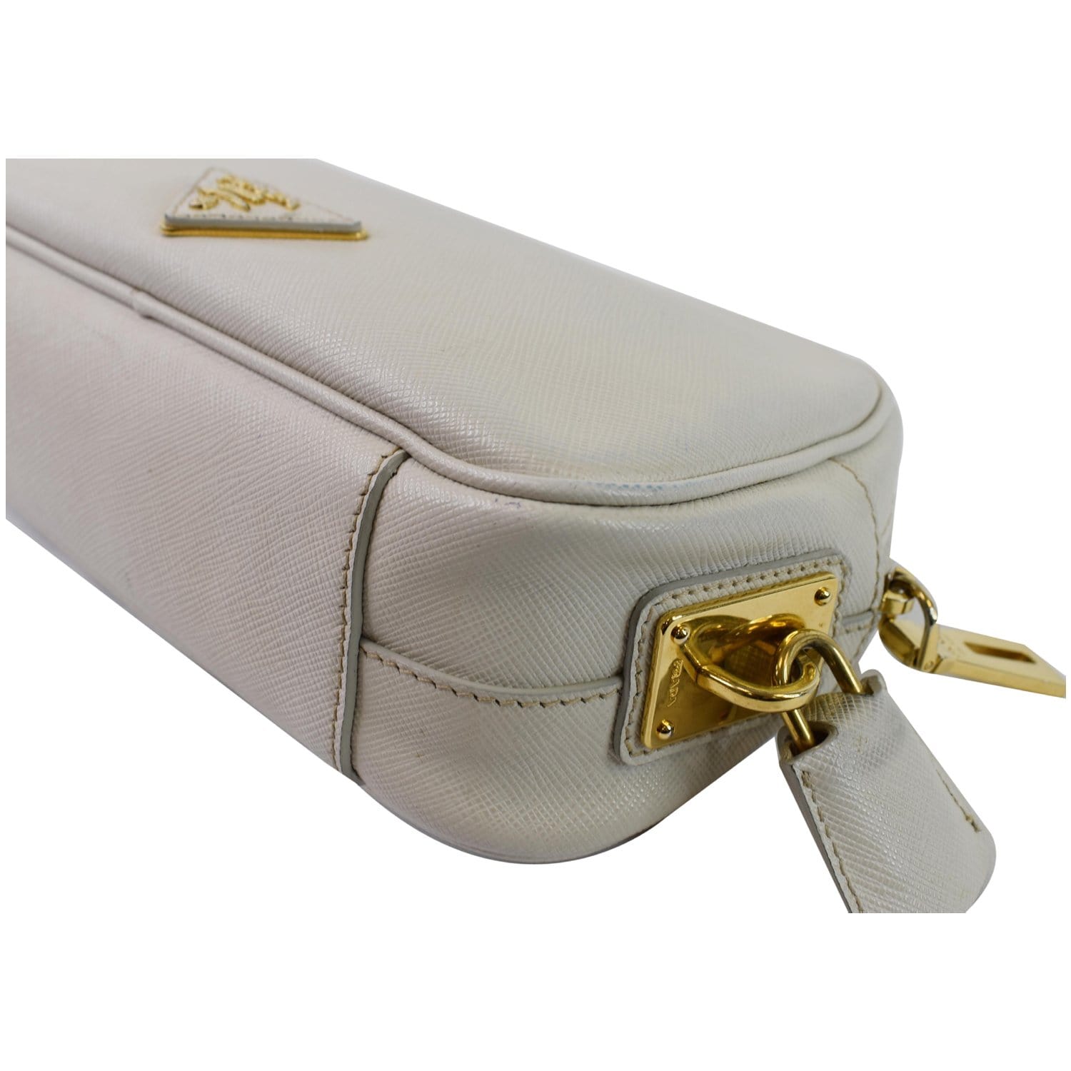 Prada Cammeo Saffiano Lux Leather Top Handle Bauletto Bag Prada