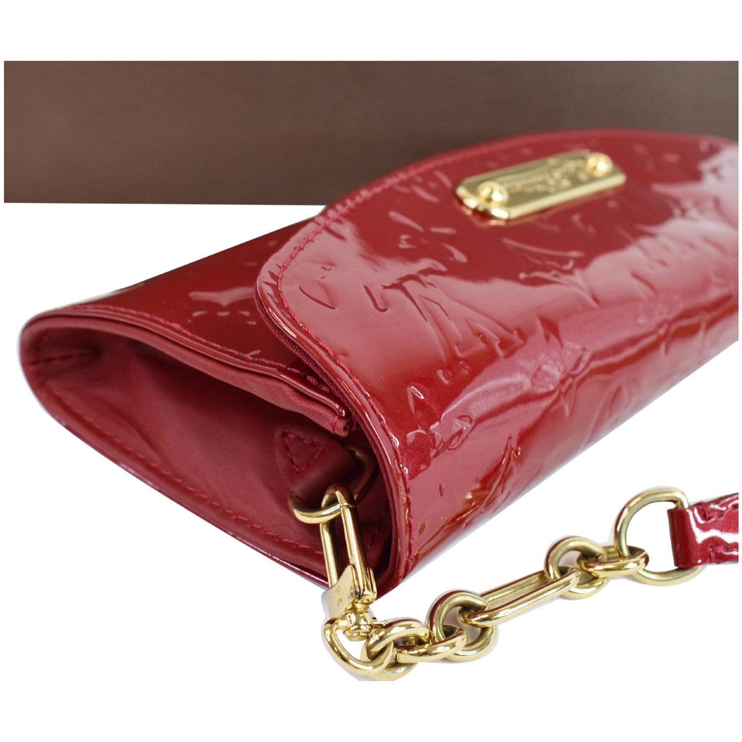 LOUIS VUITTON LV Sunset Boulevard Handbag Wallet Vernis Used M93680 #CA970  S
