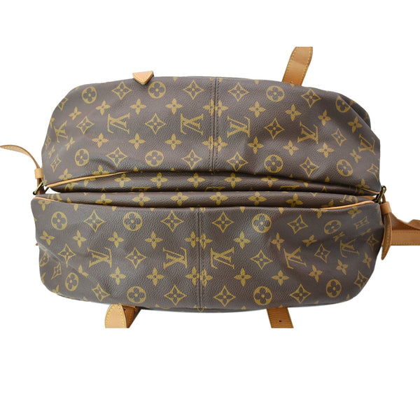 LOUIS VUITTON Saumur 43 XL Large Monogram Canvas Shoulder Bag Brown