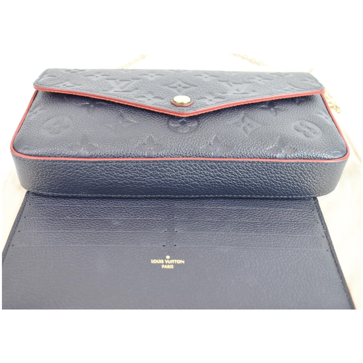 Louis Vuitton M64064 Pochette Felicie Chain Wallet Monogram Empreinte  Leather