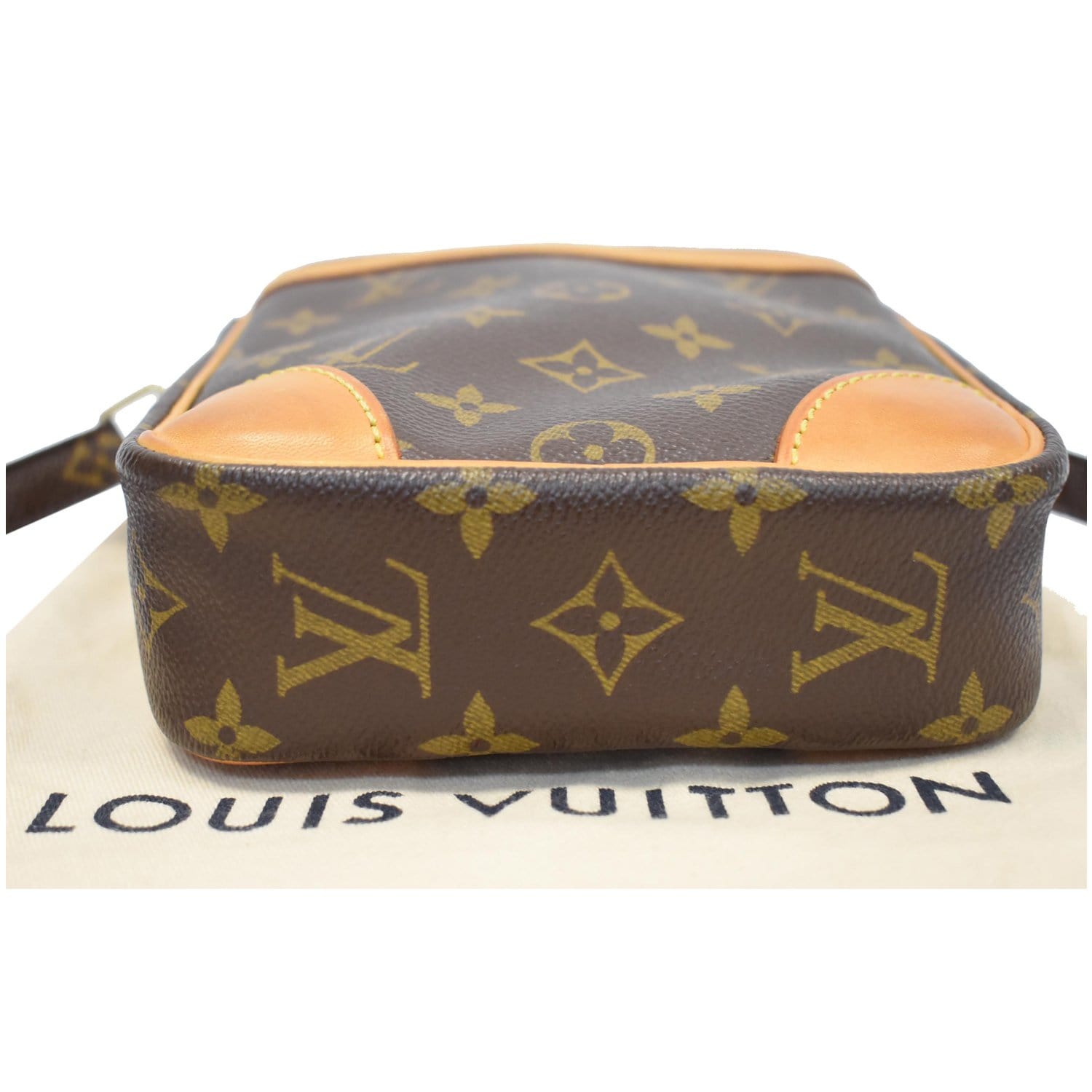 LOUIS VUITTON Logo Danube GM Shoulder Bag Monogram Leather Brown M45262  65MZ897