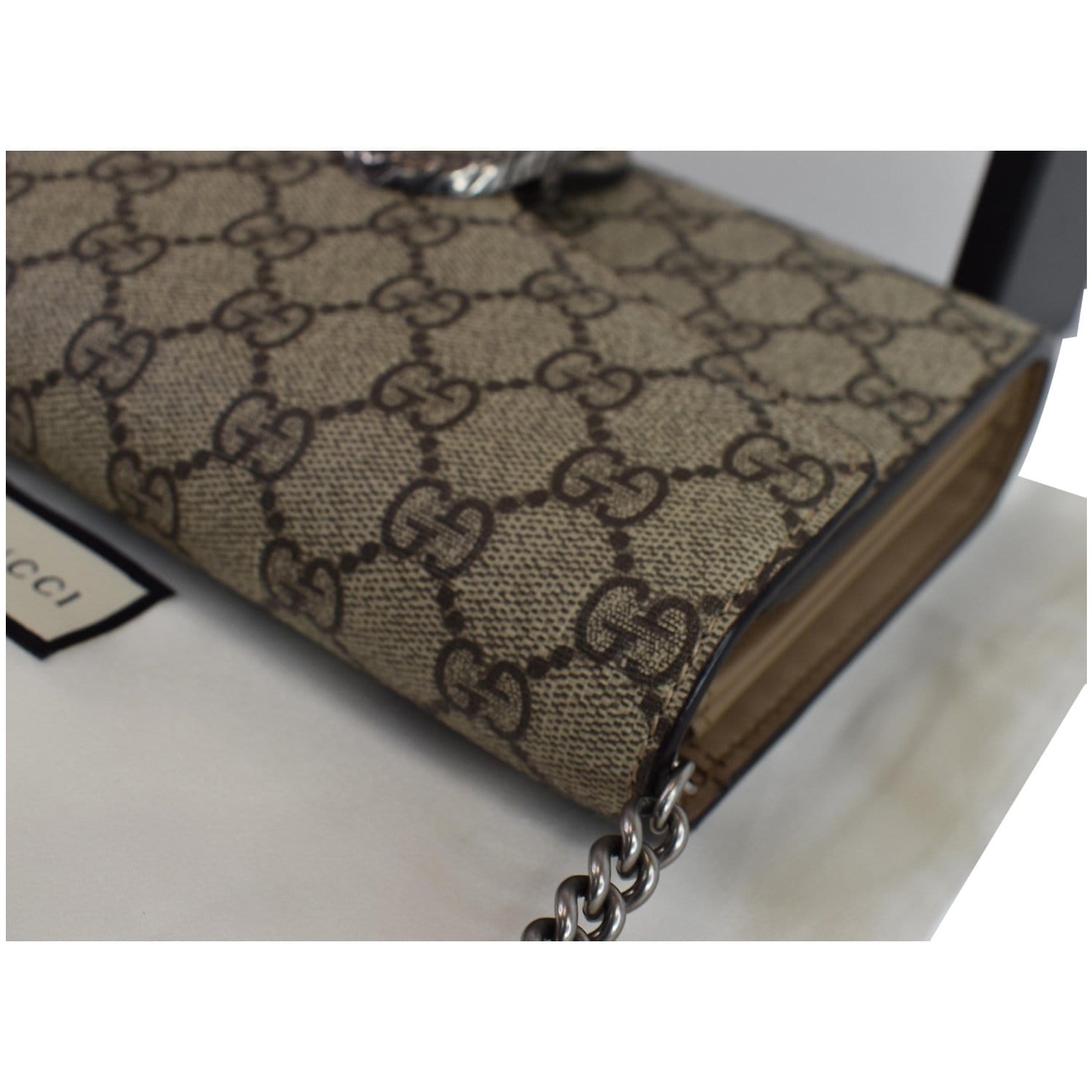 Dionysus chain wallet crossbody bag Gucci Beige in Metal - 35696142