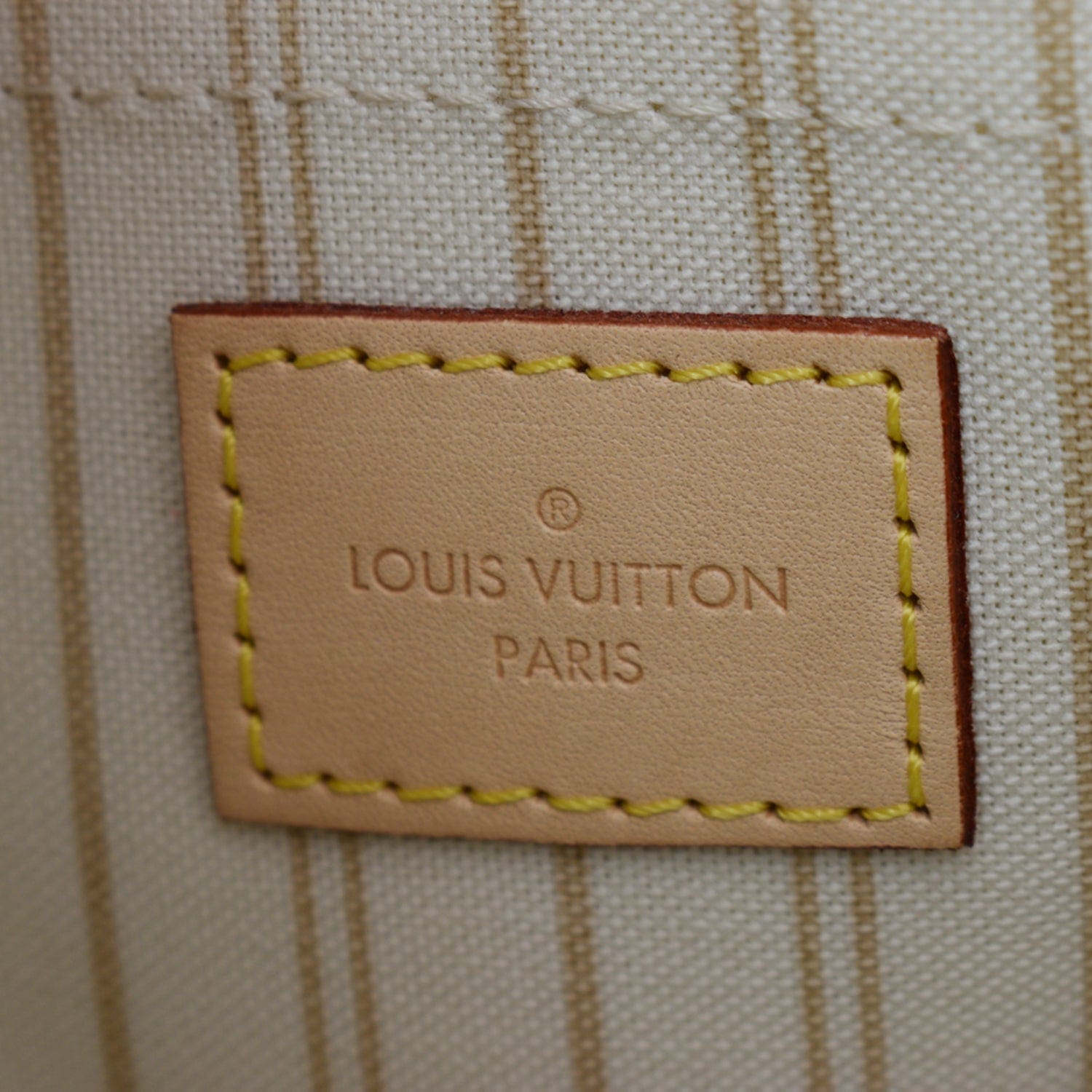 Louis Vuitton Neverfull Pochette Damier Azur Wristlet 10la527