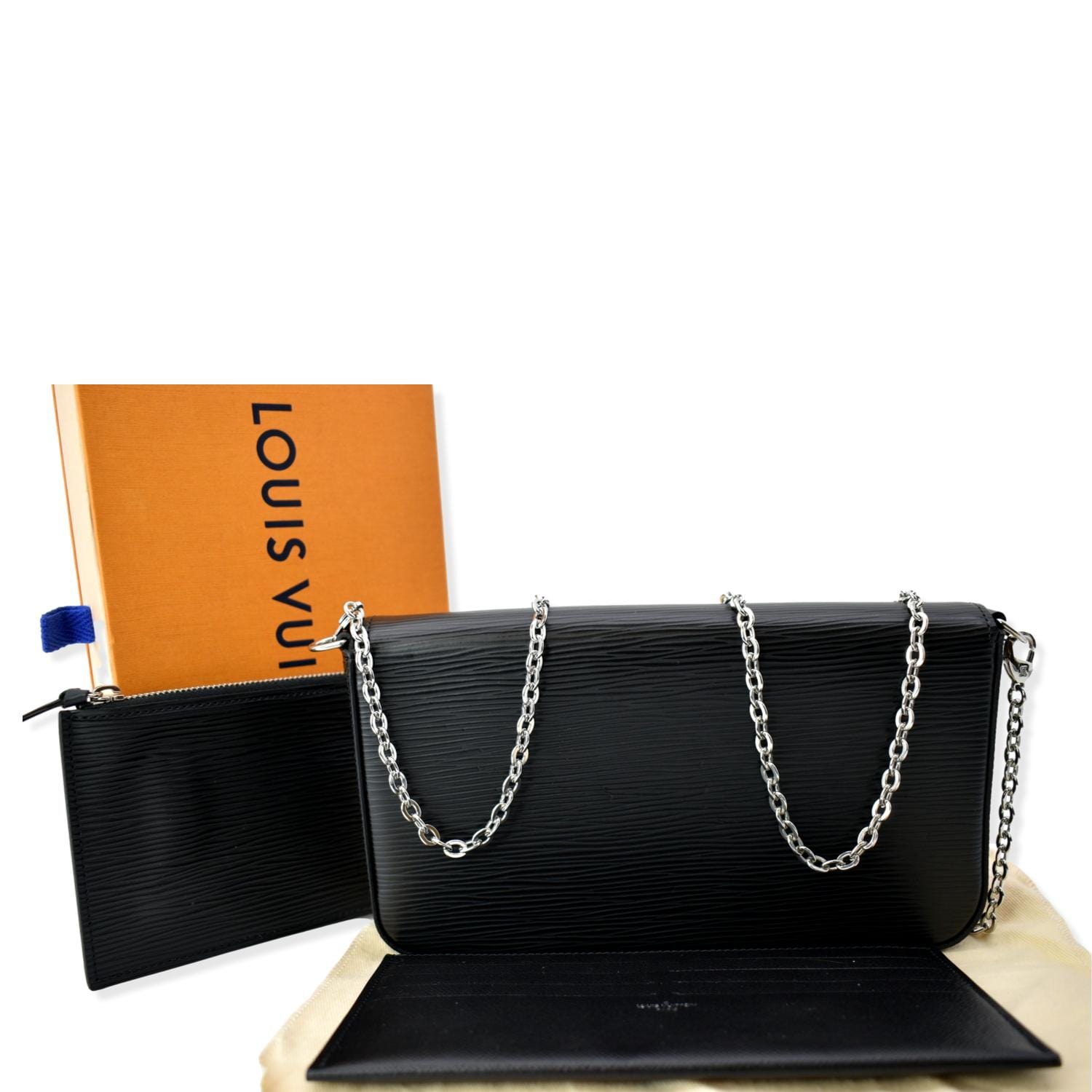 Louis Vuitton Epi Leather Felicie Pochette Chain Clutch Bag and Inserts -  The Lux Portal