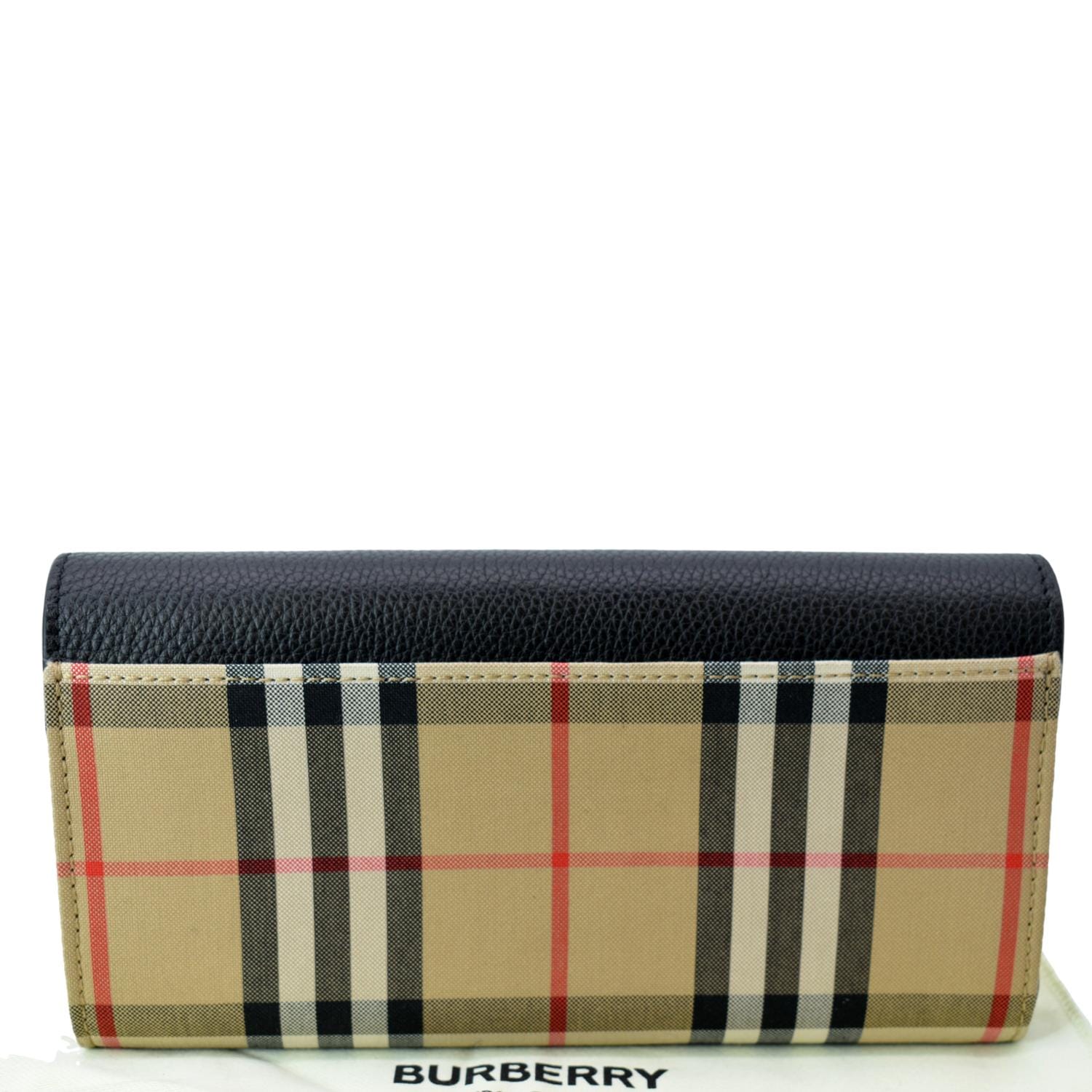 BURBERRY Vintage check and leather card case