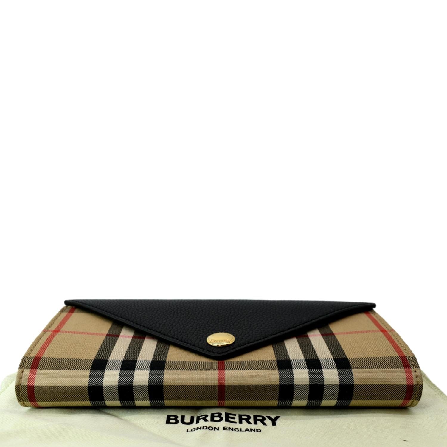 Leather wallet Burberry Beige in Leather - 33189051