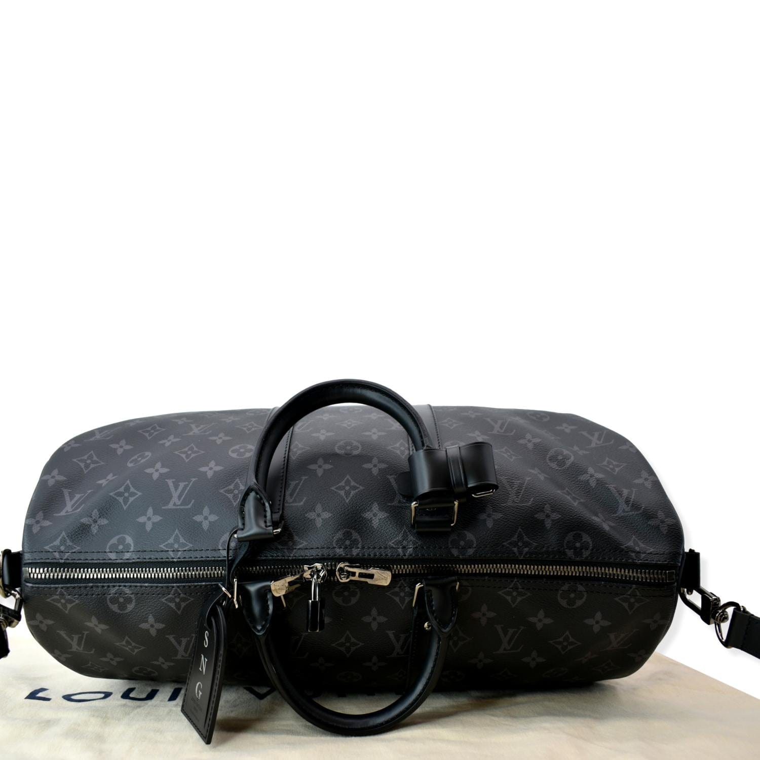 P2348 L V Keepall Bandouliere 45 Monogram Eclipse Preloved Our