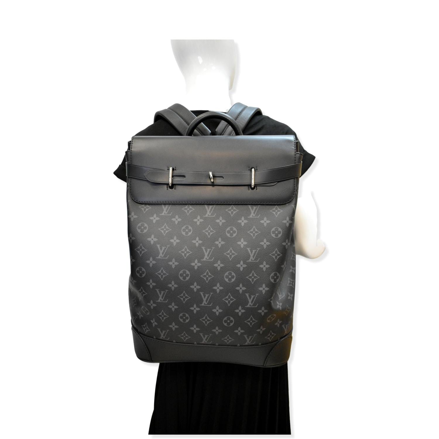 Steamer Messenger Bag - Luxury Monogram Eclipse Grey