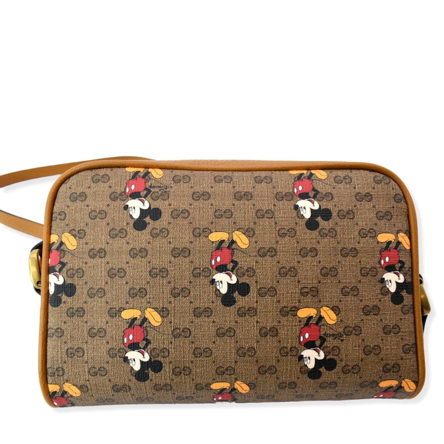 Gucci x Disney Brown GG Supreme Canvas and Leather Mickey Mouse