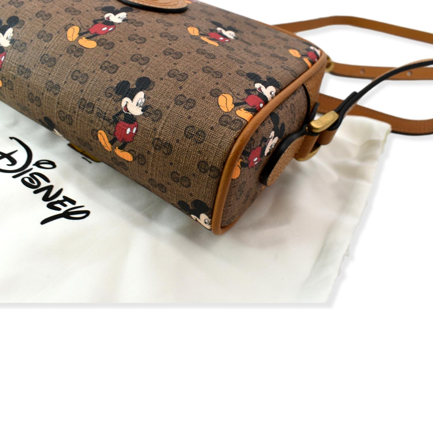 (WMNS) GUCCI x Disney Mickey Prints Single Shoulder Bag Light Brown  602536-HWUBM-8559