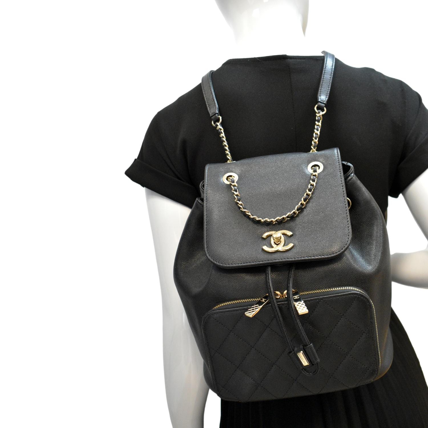 Chanel Black Caviar Business Affinity Backpack - Like New - The Consignment  Cafe