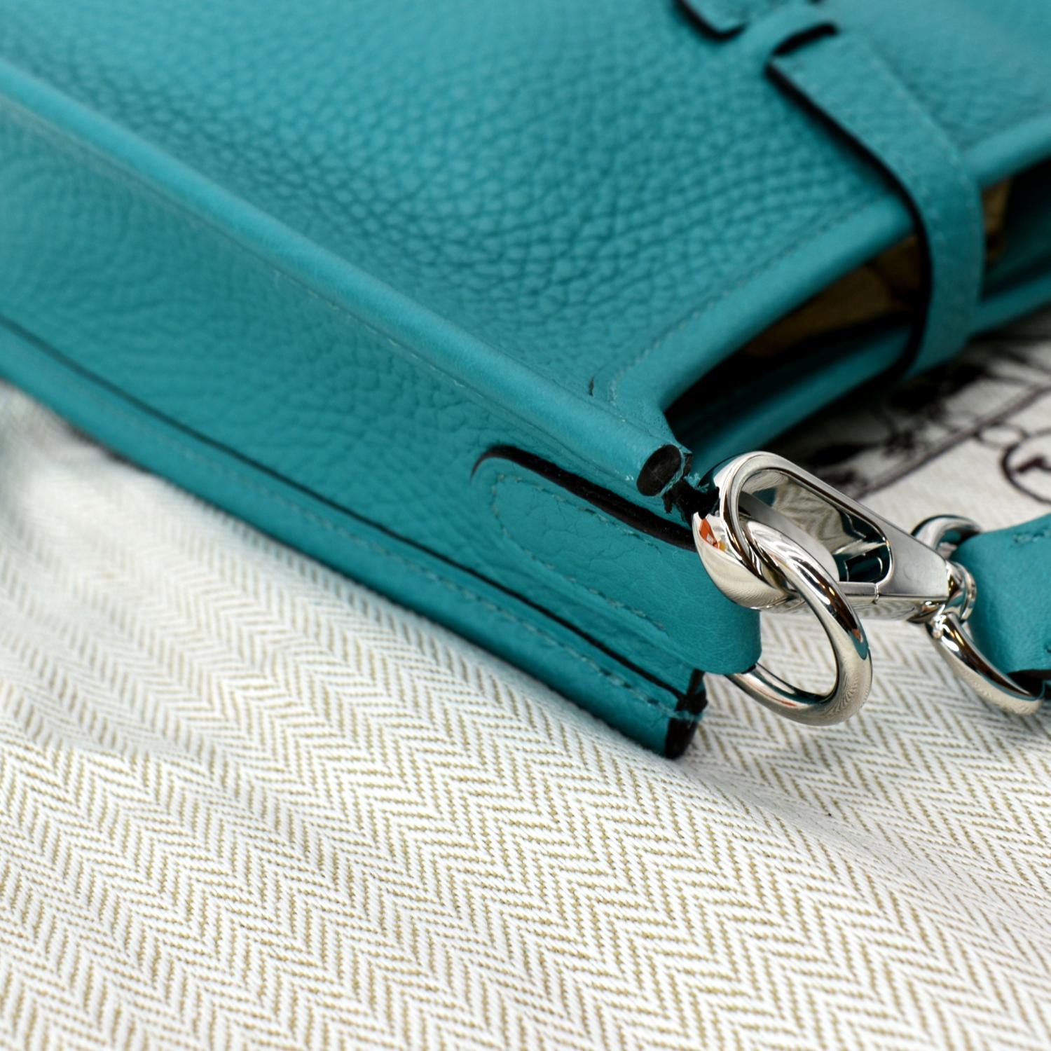 Hermes Evelyne TPM Shoulder Bag Bleu Pale Clemence Leather - Allu USA