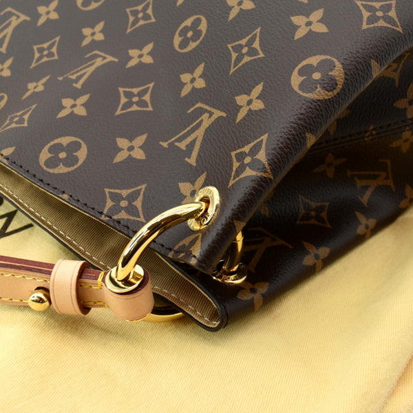 Louis Vuitton Graceful mm Monogram Canvas Shoulder Bag Brown